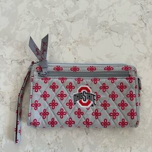 Vera Bradley Gray and Red Wristlet